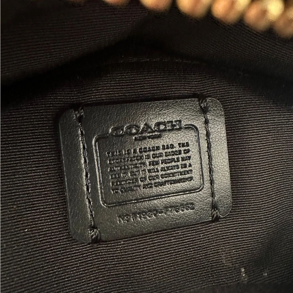COACH Sherling and Leather Fanny Belt Bag